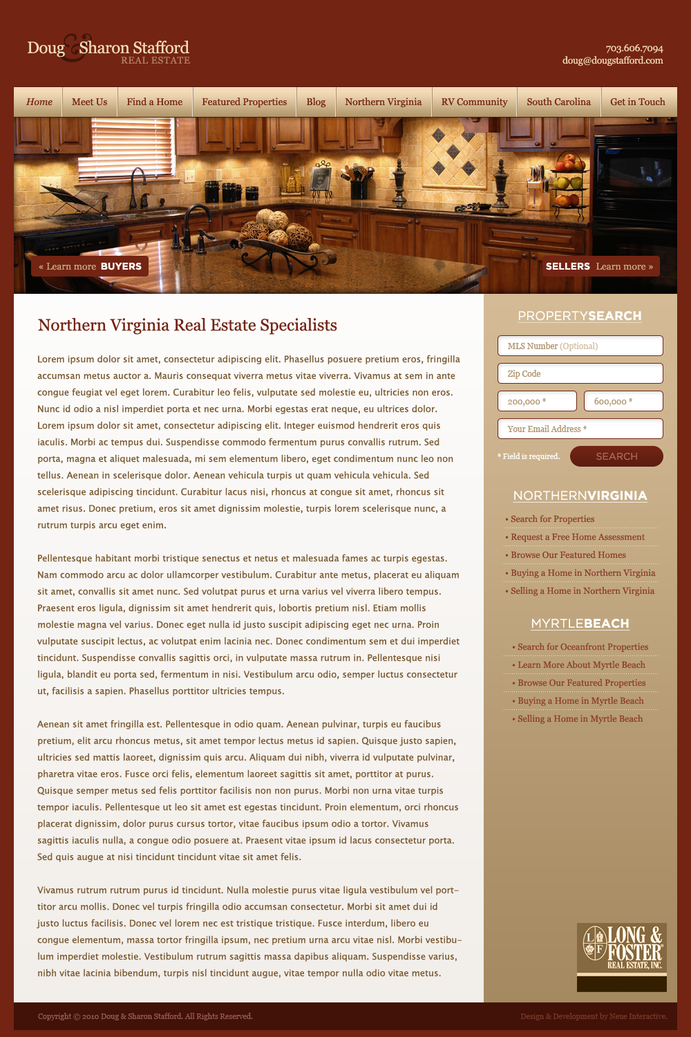 Doug and Sharon Stafford Homepage Design